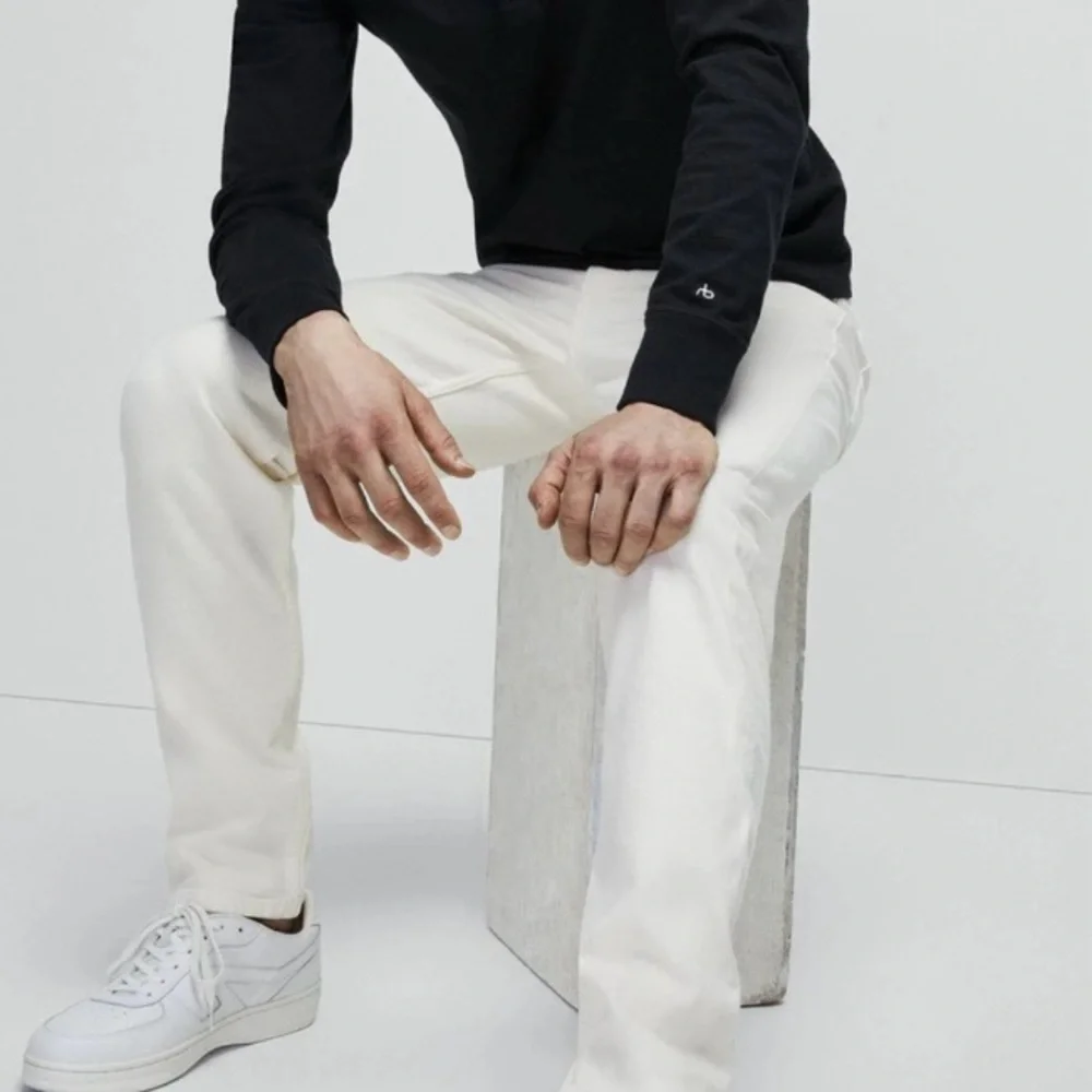 Rag & Bone Fit Slim 2 Ecru Denim Button Fly Jeans